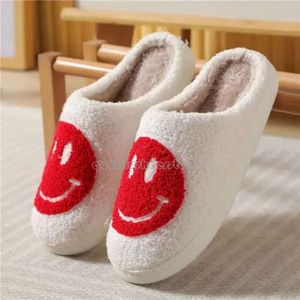 Smivey Face Slipper Cotton Slifors House Home Plush Caldo Anti-Skid Spesso Soludo Sorriso Scarpe da interno Autunno e WinterPvrj