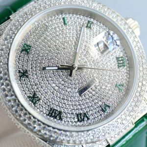 مصمم الماس رجال مشاهدة Datejust MenWatch Auto Wristwatch Uxao حركة ميكانيكية عالية الجودة UHR التاج تمثال نصفي أسفل مونتر المثلج rolx releoj