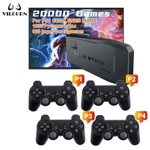 Joysticks Game kontrolery Joysticks Console Game Console TV HD Game Stick 4K 128 GB 20000 Gry retro dla PS1/GBA/Dendy/Mame/Sega wsparcie 4 P