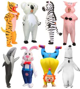 Mascot dockdräkt halloween kostymer för vuxna män kvinnor djur uppblåsbar kostym karneval party clown jul roll play klänning8769819
