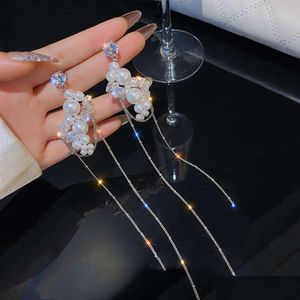 Charm Super Long Pearl Crystal Tassel For Women In The Summer Of 2021 New Trendy High-End Feeling Light Niche And Heavy Industry Drop Dhzxe