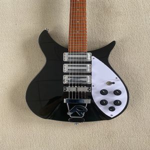 Ny produkt Ricken-Backer 325 Electric Guitar 3 Piece of Pick-Up, riktiga foton, svart gitarrfri frakt