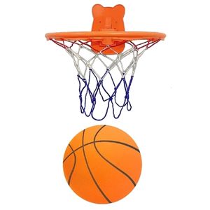 Conjunto de aro de basquete com gancho de gancho de encosto interior conjunto de basquete ao ar livre com bola líquida crianças basquete esportes brinquedo x5qf 231220