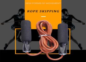 Cowhide Rope Leather Skip Rope Cord速度フィットネス有酸素運動運動装置調整可能なスキップスポーツジャンプロープ6580126