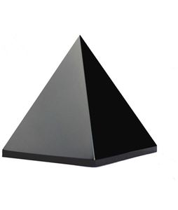 Natural antiker schwarzer Obsidian Ägypten Pyramide Papiergewicht Feng Shui ägyptische Figuren Miniaturen Handwerksgeschenk für Wohnkultur9030504