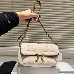 Lags lana borse da tote Bag Borsa trasversale Borsa a ascelle di alta qualità borsetto inverno inverno spalla hardware in metallo lettera di fibbia magnetica borsetta del telefono cellulare