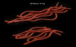 810 cm 04g Red Worms Iscas Macias Iscas Engrenagem De Pesca De Silicone 100 Peças / Lote S41428027