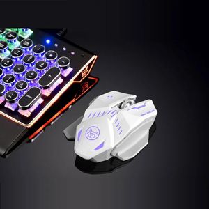 Mouse Nuovo mouse wireless dual mode bluetooth + 2.4G Cavo USB 1600 dpi mouse da gioco ricaricabile con LED Light UP per LOL CF Mice office