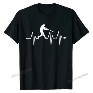 Erkekler T Shirt Beyzbol Kalp Atışı Gömlek Komik Tişört Sevimli Genç Tshirts Baskı Üstleri Tees Pamuk Partisi