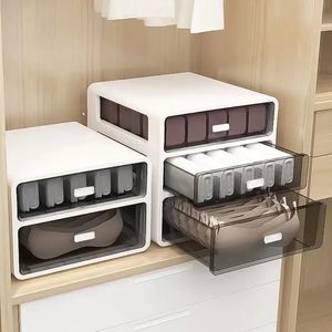 Underkläder Socks Storage Box Bh Closet Drawer Organisatörer Garderobskläder Divider Container Panty Compartment 231221