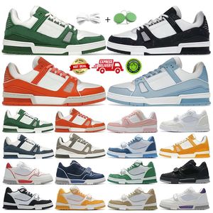 Luksusowe designerskie buty Casual Treaker Treaker Sneaker skórzana skóra Abloh Tripler White Różowa platforma dhgate męskie kobiety vuittns niskie na zewnątrz rozmiar buta euro 36-45