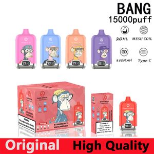 Orijinal Bang Bang Vape King 15000 Puf Verilebilir E Nargah Sigara Doğrulanmış Kodlu Kodu 15000 0% 2% 3% 5% 5 şarj edilebilir pil 20ml cihaz vape kalın kalemler yeşil ecig