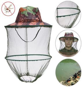 10 PCSCAMOUFLAGE HAT BEE Keeping Insects Mosquito Net Prevention Mesh Fishing Cap Outdoor Sunshade Lone Neck Head Cover C1904120135049350