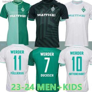 Fanów TOPS TEE 2023 2024 WERDER BREMEN Specjalna koszulka piłkarska Marvin Ducksch Leonardo Bittencourt Black Green 23 24 Friedl Pieper Football Shirts Top Tajlandia