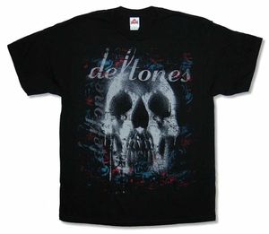 Men's T-Shirts Deftones Skull Black T Shirt New Official Band MerchL2312.21