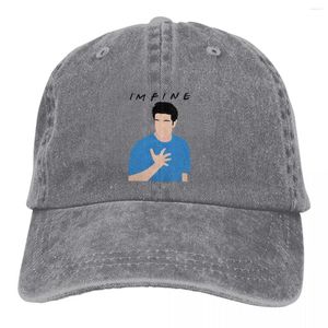 Ballkappenfreunde TV -Show Multicolor Hut Peaked Damen Cap Pegatinas_ Ross Personalisierte Visorschutzhüte