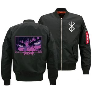 Jaqueta MA-1 Flight Bomber for Men Anime Anime Berserk Print Casual Jackets Baseball Varsity Pilot Pilot de inverno à prova d'água Male 231221