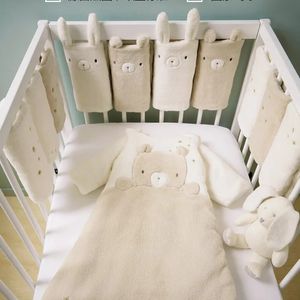 10st/parti baby säng stötfångare bomullsbäddsskala Rail Guard Barn Crib Protector Cot Cushion Anti-Collision Barnbäddstaket Barries 231221