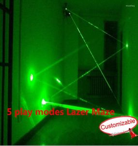 Sistemi di allarme 5 Modalità di gioco Laser Green ArrayMultiple Maze per Escape Room Puzzle sfidante Game Party Prop8483923