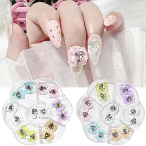 Nagelkonstdekorationer Little Girls Nails Spa 3D Tillbehör Mix 14 Set med bågar i DIY -hantverksapplikationer för kort