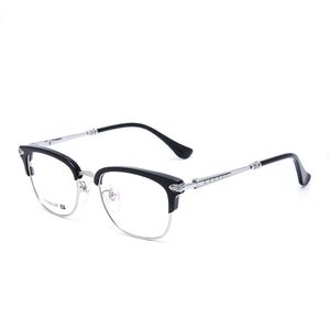 Ch Çapraz Güneş Gözlüğü Çerçeveleri Tasarımcı Lüks Kromlar Erkek Çerçeve İş Titanyum Alaşım Gözlük Kırışkan Miyopya Gözlükleri Kalp 2024 Yüksek Kaliteli Y8XD