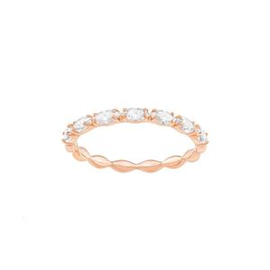 Swarovskis ringar designer smycken kvinnor klassisk original hög kvalitet band ringar ros gyllene ring för kvinnors ringgåvor