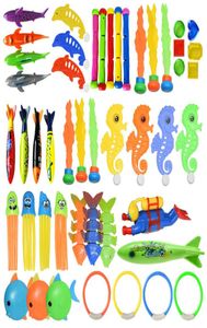 Summer Diving Toy Water Fun Sand Play Sports Torpedos Gift Banditer Stringed Octopus Fish Ring Swimming Games Training Gift S8990166