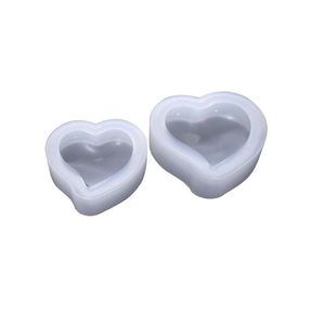 Molds 3D Sile Heart Mold Resin Pendant Jewelry Making Mod Clay Polymer Casting Craft Diy 3 Size Drop Delivery Jewelry Jewelr Dhgarden Dhmge