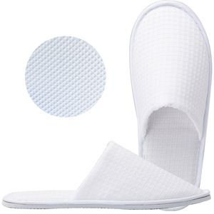 Klassische Mode-Baumwollwatte Frauen Frauen im Innen mit Aufbewahrungstasche Reise Gast Weiches Hotel atmungsaktives komfortable tragbare Spa Solid House Slipper-16