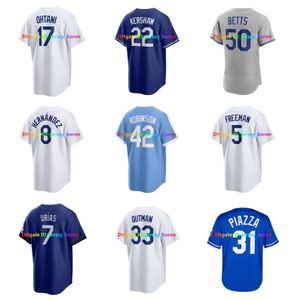 Shohei Ohtani Mookie Betts Yoshinobu Yamamoto Dodgers Baseball-Trikot Julio Urias James Outman Freddie Freeman Smith Clayton Kershaw Jackie Robinson Größe S-5XL