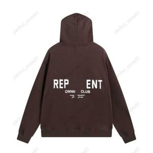 Temsilct Hoodie Sweatshirts Tasarımcı Mektubu Temsil Edildi Hoodie Erkekler Tide Marka Vahşi High Street Sıraslı Amerikan Gevşek Çift Reprreeesent Hoodies Sweater P3