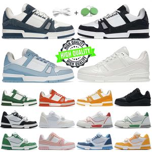 Sapatos de grife, treinador de virgílio masculino plataforma tripla branca rosa céu azul abloh preto verde amarelo jea