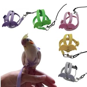 Ultra light Parrot Bird Flying Traction Rope Straps Band Adjustable Harness Outgoing Leash With Comfortable Handle 231221