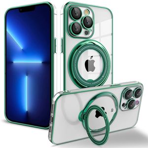 360 obrotowy wspornik uchwytu na uchwyt samochodu na iPhone 15 14 13 12 11 Pro Max Magnetyczne bezprzewodowe ładowanie przezroczyste pokrycie Len Protector Factory 600pcs