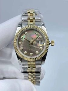 Armbanduhren „Wasserdichte Funktionsuhr für Damen – gezahnte Lünette mit Diamantskala