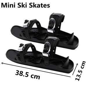 Mini łyżwy narciarskie na śnieg Krótkie skiboard śnieg wysokiej jakości regulowane wiązania przenośne buty narciarskie 231221