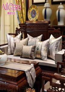 Avigers Luxury Modern Chinese Style Patchwork Throw Pillow Case Covers Brown Grey Cushion Covers with Tassels 45 x 45 50 x 50cm 217934883