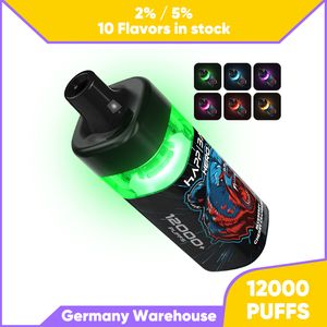 Original Vapes 12000-Puffs 2% 5% Optionaler Einweg-Vape-Stift-Gerät Elektronische E-Zigaretten Kits 12ml Kapazität USB C-Ladungsbatterie Vorgefüllte Balken Vaporizer