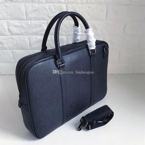 B Brand Mens Business Bag Real Leather Mens Document Bag Högkvalitativ män BRECASSER Designer Brand Herr Bag Brand 227p