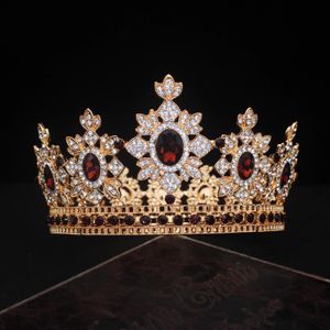 Scatole di cristallo Queen King Diademi e corone per le donne Strass Diadema Spettacolo Prom Ornamenti per capelli Accessori per gioielli da sposa