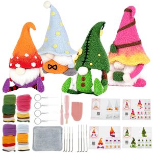 Needle Felting Kit Cute Gnome Wool Tools Handmade Felt Needles Fabric Materials Accessories DIY Crafts Gifts 231221