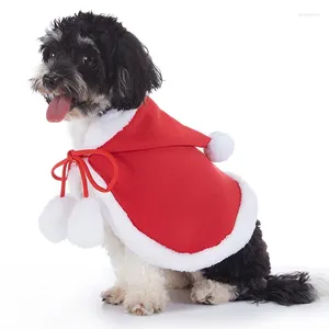 Dog Apparel Christmas Pet Clothes Cape Red Hooded Cloak Decoration Outdoor
