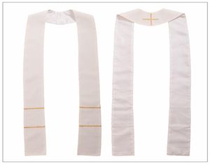 1pc Formal Christian Clergy Stole Embroidery Priest Mass Church Scarf for Chasuble White/Red/Green/Violet3451571