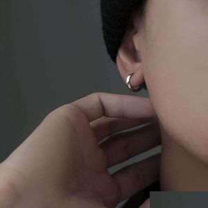 Stud S Sier Ear Stud Trendy Novo Único Personalizado Hip Hop Mens Simples e Elegante Elegância High Sense Student Feminino Brincos Drop D Dhizc