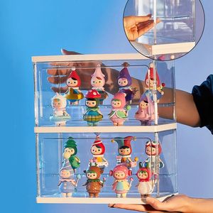 Blind Box Storage Display Rack Music Expert Office Transparent Cabinet Acrylic Material Bubble Mat Doll 231221