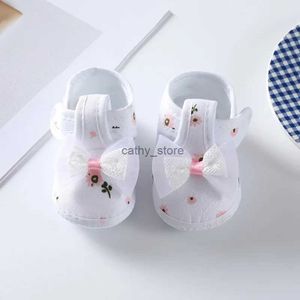 Athletic Outdoor Baby Girl Shoes Cute Floral Bow First Walkers Soft Sole Crib Nyfödda Småbarn Shoe Spädbarn Baby Girls Shoesl231221