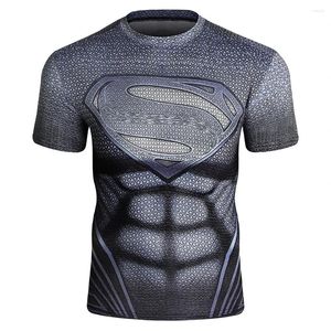 Herr t-skjortor cody lundin mma rashguard män kort ärm som kör 3d t-shirt solskydd andra hud snabb torr fitness träningskläder