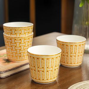 Gold mug palace style home tea room afternoon tea cup Ceramic Mosaic teacup cup