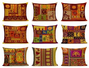 afrykańska dekoracje poduszka 45 cm dom de coussin vintage dekoracyjna kanapa na kanapę rzut poduszką obudowę plemienia cojin5229755