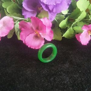 Jade Ring Natural Malay Yeşil Takı Şanslı uğurlu Muska Erkek ve Kadın Fine 231220